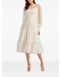 Tadashi Shoji Fatiha Floral-Lace Dress in Blue | Lyst