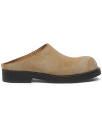MM6 by Maison Margiela - Biker Washed Suede Mules - Lyst