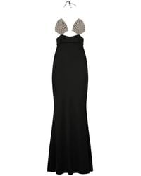 HIBOURAMA - Venere Crystal-Embellished Cut-Out Maxi Dress - Lyst