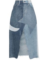 Levi's - Icon Patchwork-design Denim Skirt - Lyst