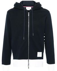 Thom Browne - Zip Up Hoodie With Engineered 4 Bar - Lyst