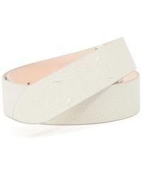 Maison Margiela - Leren Riem Met Stiksels - Lyst