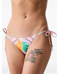 Kurt Geiger - Logo-Print Side-Tie Bikini Bottoms - Lyst