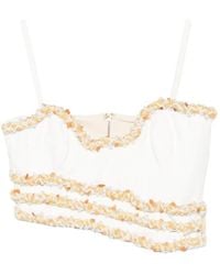 PATBO - Jade Embellished Crop Top - Lyst