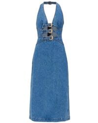 Cult Gaia - Halterneck Cut-Out Buckle Midi Dress - Lyst