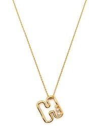 Missoma - Pearl-Embellished Initial Pendant Necklace - Lyst
