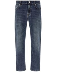 Department 5 - Contrast Stitching Straight Jeans - Lyst