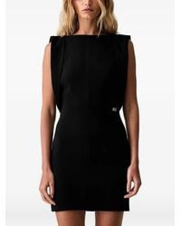 ARMANI EXCHANGE - Padded-Shoulder Cowl-Back Mini Dress - Lyst