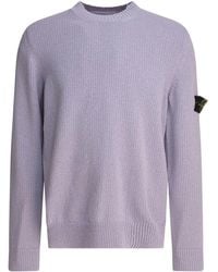 Stone Island - Maglione Girocollo A Coste - Lyst