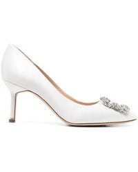 Manolo Blahnik - 70Mm Hangisi Crystal-Buckle Pumps - Lyst