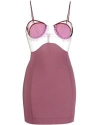 Nensi Dojaka - Sheer-Panelling Bustier Minidress - Lyst
