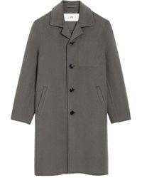 Ami Paris - Wollmantel mit Herzstickerei - Lyst