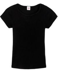 RE/DONE - Ribbed Round-Neck Tee - Lyst