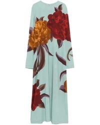 La DoubleJ - Sablé Peony Placée Floral-Print Maxi Dress - Lyst
