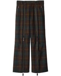 Burberry - Geruite Wollen Broek - Lyst