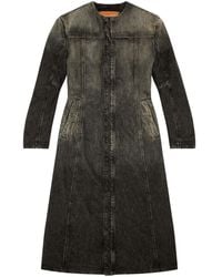 DIESEL - De-Sy-S Collarless Denim Coat - Lyst