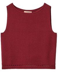 Twinset - Knit Top With Fringes - Lyst