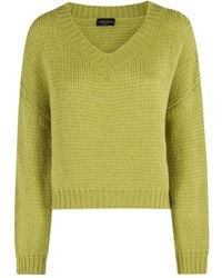 Roberto Collina - V-Neck Knitted Sweater - Lyst
