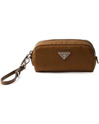 Prada - Mini Kosmetiktasche Mit Triangel-Logo - Lyst