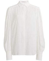 Another Tomorrow - Gathered Blouse - Lyst