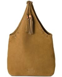 Miu Miu - Bolso shopper de ante con detalle de borla - Lyst