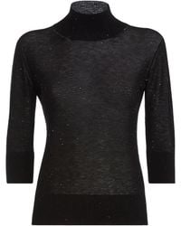 Genny - Sequin-Embellished High-Neck Top - Lyst