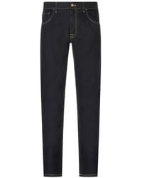 PT Torino - Contrast-Stitch Logo-Patch Jeans - Lyst