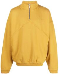 Rhude - Logo-Emboridered Quarter-Zip Sweatshirt - Lyst