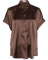 Brunello Cucinelli - Buttoned Blouse - Lyst