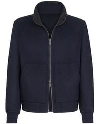 Brunello Cucinelli - Reversible Bomber Jacket - Lyst