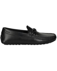 BOSS - Leather Driver Moccasins With Bow Trim - Lyst