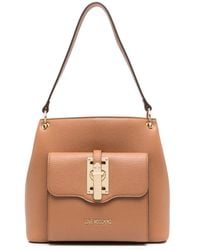 Love Moschino - Logo-Plaque Leather Shoulder Bag - Lyst