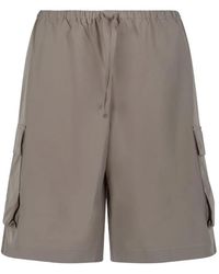 Herno - Elasticated-Waist Cargo Shorts - Lyst