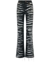 Roberto Cavalli - Zebra-Print Flared Jeans - Lyst