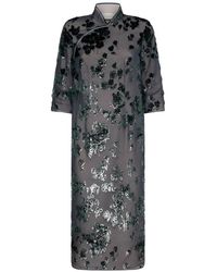 Pierre Louis Mascia - Vefio Floral-Detail Midi Dress - Lyst
