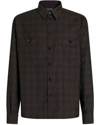 Dolce & Gabbana - Glen Plaid Saxony Shirt - Lyst