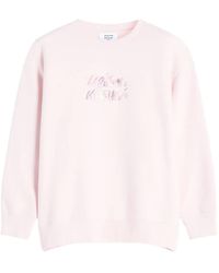 Maison Kitsuné - Embroidered-Logo Sweatshirt - Lyst