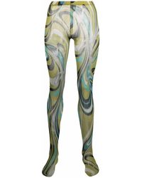 PUCCI - Semi-Sheer Graphic-Print Tights - Lyst