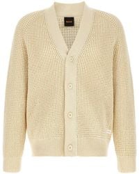 BOSS - Honeycomb-Knit V-Neck Cardigan - Lyst