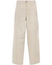 Emporio Armani - Jean ample en coton mélangé à patch logo - Lyst