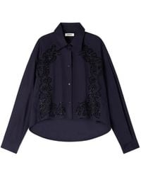 Sandro - Camisa Con Bordado Floral - Lyst