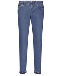 Dolce & Gabbana - Jean slim à patch logo - Lyst