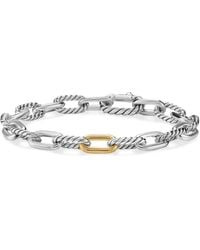 David Yurman - 18Kt And Sterling Dy Madison Chain Bracelet - Lyst
