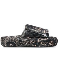 DUOltd - Flatform-Pantoletten Mit Bandana-Print - Lyst