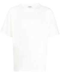 Saint Laurent - Camiseta con cuello redondo - Lyst