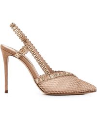 Casadei - Julia Heaven Crystal-Embellished Slingback Pumps - Lyst