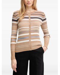 Benetton - Striped Cardigan - Lyst