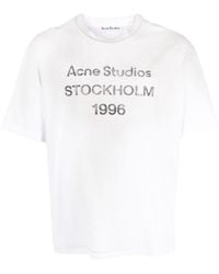 Acne Studios - Camiseta con logo estampado - Lyst