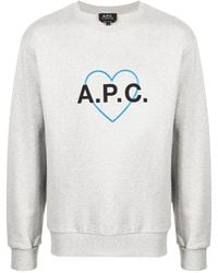 A.P.C. - Sweater Met Logoprint - Lyst