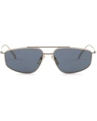 Prada - Geometrische Sonnenbrille Mit Metallgestell - Lyst